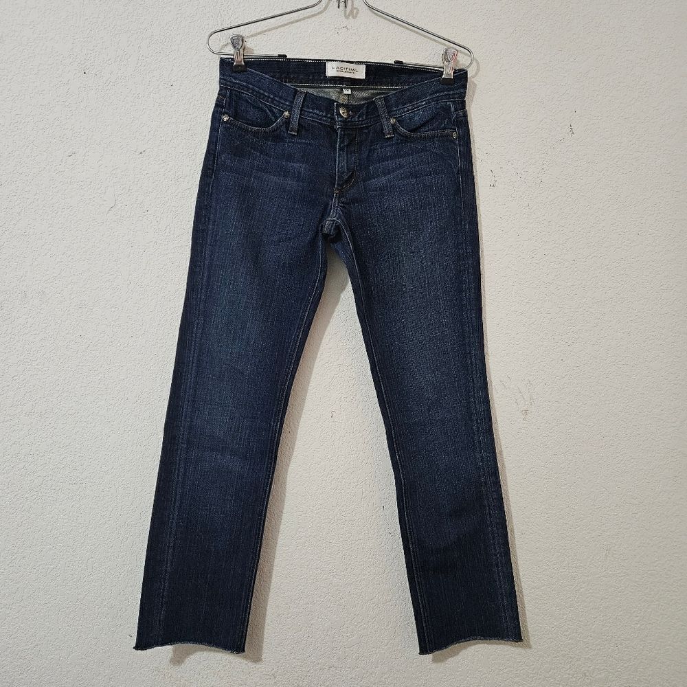 Habitual Indigo Cropped Ankle Jeans Made In USA